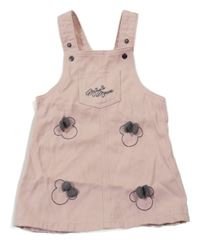 Růžové riflové laclové šaty s Minnie Disney