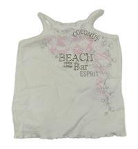 Bílý crop top s nápisem Esprit