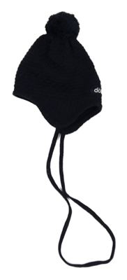 Tmavomodrá pletená podšitá čepice s nášivkou 