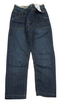 Nové - tmavomodré rifle s úpletovým pasem St. Bernard