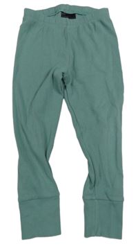 Zelené žebrované pyžamové kalhoty H&M