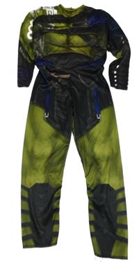 Kostým - zeleno-tmavomodrý overal - superhrdina 