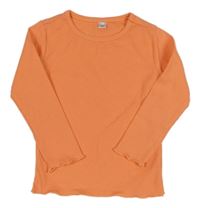 Oranžové žebrované triko 