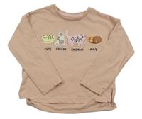 Světlerůžové triko s obrázky Nutmeg