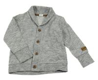 Šedá melírovaná propínací mikina H&M