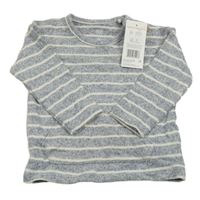 Nové - modro-bílý pruhovaný lehký svetr F&F