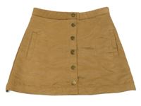 Hnědá semišová sukně s knoflíky H&M