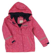 Růžová šusťáková jarní bunda s kapucí C&A