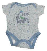 Bílo-modré body s dinosaury Miniclub