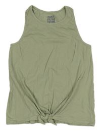 Khaki top s uzlem 