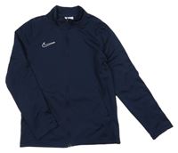 Tmavomodrá sportovní funkční propínací mikina s logem Nike