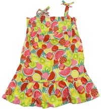 Barevné plátěné šaty s ovocem Primark