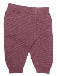 Starorůžové vzorované úpletové tepláky Tu