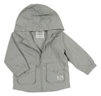 Světlešedá šusťáková zateplená bunda s kapucí F&F