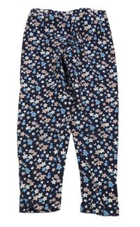 Tmavomodré květované legíny Matalan