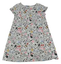 Šedá šaty se zvířátky H&M