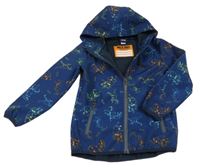 Tmavomodrá softshellová bunda s diny a kapucí Dopodopo