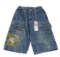 Nové - Modré 3/4 rifle s výšivkami 