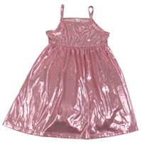 Růžové lesklé šaty Shein