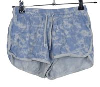 Dámské světlemodro-bílé batikované bavlněné kraťasy Primark 