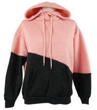 Dámská růžovo-černá mikina s kapucí Shein 