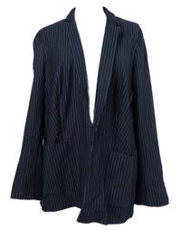 Dámský tmavomodrý proužkovaný sakový cardigán C&A