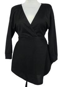 Dámská černá tunika s páskem Boohoo 