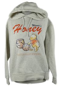 Dámská šedá mikina s medvídkem Pú a kapucí Primark 