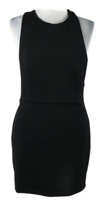 Nové - Dámské černé minišaty se zkříženými zády Ratanboa 