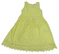 Žluté krajkované šaty H&M