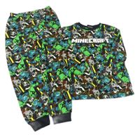 Barevné plyšové pyžamo s Minecraft Primark