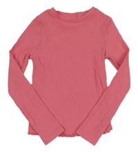 Růžové žebrované triko F&F