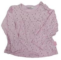 Světlerůžové vzorované triko 