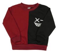 Černo-červená sportovní mikina s příšerkou Shein