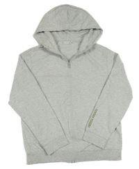 Šedá melírovaná propínací mikina s kapucí Name it