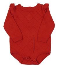 Červené pletené perforované body Matalan