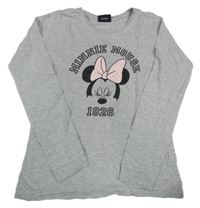 Šedé triko s Minnie Disney 