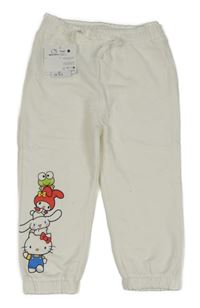 Nové - Bílé tepláky s Hello Kitty a kamarády Primark