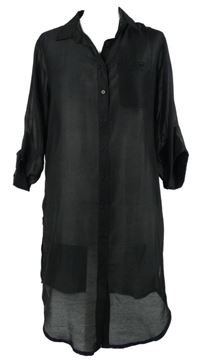 Dámská černá průsvitná halenková tunika George 