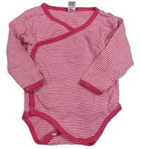 Tmavorůžovo-bílé pruhované zavinovací body Topomini