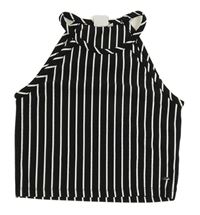 Černo-bílý crop top 