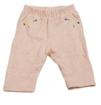 Světlerůžové tepláky s kytičkami