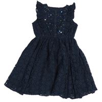 Tmavomodré krajkové šaty s flitry George