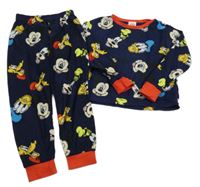Tmavomodré fleecové pyžamo s Disney přátely Disney