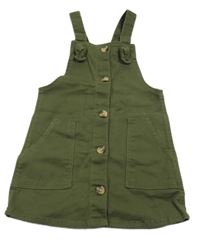 Khaki propínací riflové laclové šaty Denim Co. 