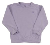 Lila mikina se srdíčkem F&F