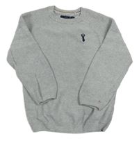 Šedý svetr s výšivkou Next