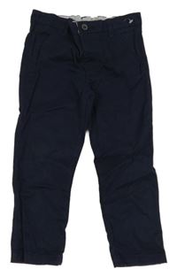 Tmavomodré plátěné kalhoty Matalan