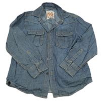 Modrá proužkatá riflová košile Next