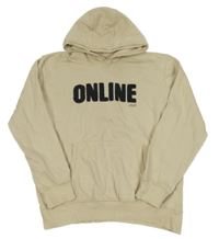 Béžová mikina s nápisem a kapucí Yigga